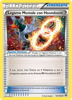 Carta Legame Mentale con Houndoom dell'espansione Turbo Blitz, numero 142/162