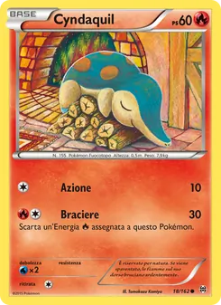 Carta Cyndaquil dell'espansione Turbo Blitz, numero 18/162