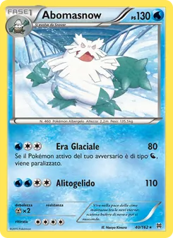 Carta Abomasnow dell'espansione Turbo Blitz, numero 40/162