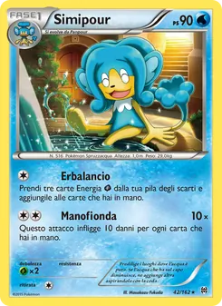Carta Simipour dell'espansione Turbo Blitz, numero 42/162