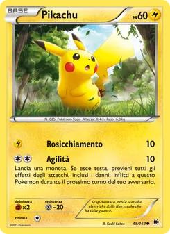 Carta Pikachu dell'espansione Turbo Blitz, numero 48/162