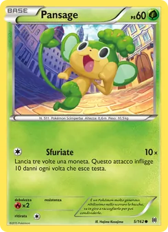 Carta Pansage dell'espansione Turbo Blitz, numero 5/162