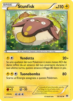 Carta Stunfisk dell'espansione Turbo Blitz, numero 56/162