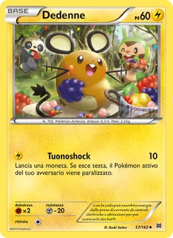 Carta Dedenne dell'espansione Turbo Blitz, numero 57/162