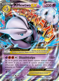 Carta M Mewtwo EX dell'espansione Turbo Blitz, numero 63/162