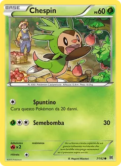 Carta Chespin dell'espansione Turbo Blitz, numero 7/162