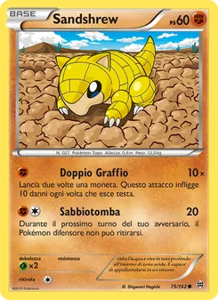 Carta Sandshrew dell'espansione Turbo Blitz, numero 75/162