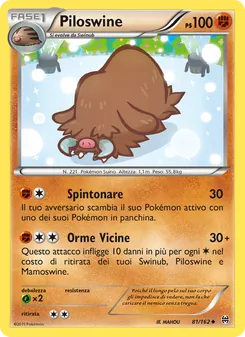 Carta Piloswine dell'espansione Turbo Blitz, numero 81/162