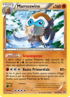 Carta Mamoswine dell'espansione Turbo Blitz, numero 82/162