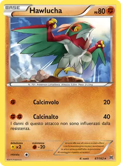 Carta Hawlucha dell'espansione Turbo Blitz, numero 87/162