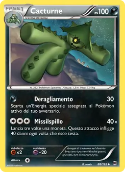 Carta Cacturne dell'espansione Turbo Blitz, numero 88/162