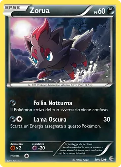 Carta Zorua dell'espansione Turbo Blitz, numero 89/162