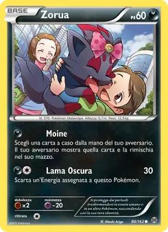 Carta Zorua dell'espansione Turbo Blitz, numero 90/162