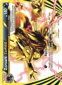 Carta Zoroark TURBO dell'espansione Turbo Blitz, numero 92/162