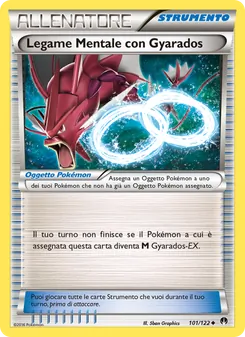 Carta Legame Mentale con Gyarados dell'espansione Turbo Crash, numero 101/122
