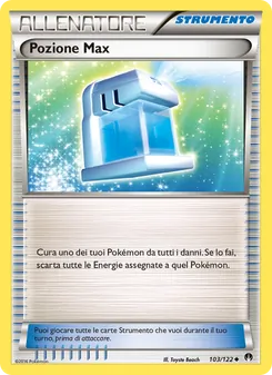 Carta Pozione Max dell'espansione Turbo Crash, numero 103/122
