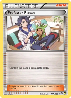 Carta Professor Platan dell'espansione Turbo Crash, numero 107a/122