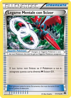 Carta Legame Mentale con Scizor dell'espansione Turbo Crash, numero 111/122