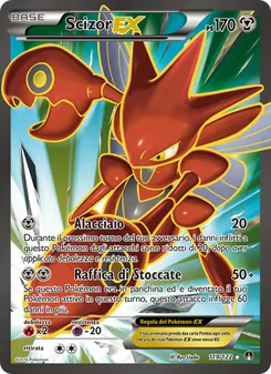Carta Scizor EX dell'espansione Turbo Crash, numero 119/122