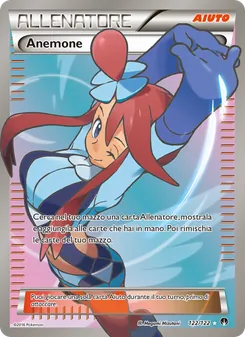 Carta Anemone dell'espansione Turbo Crash, numero 122/122