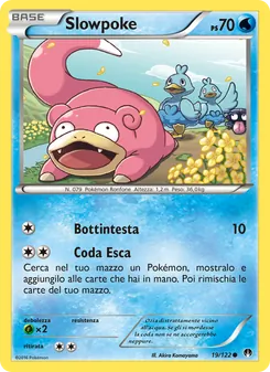 Carta Slowpoke dell'espansione Turbo Crash, numero 19/122