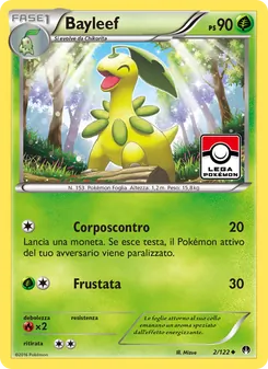 Carta Bayleef dell'espansione Turbo Crash, numero 2/122