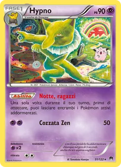 Carta Hypno dell'espansione Turbo Crash, numero 51/122