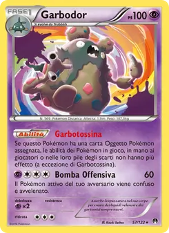 Carta Garbodor dell'espansione Turbo Crash, numero 57/122