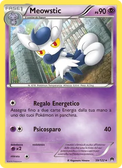Carta Meowstic dell'espansione Turbo Crash, numero 59/122