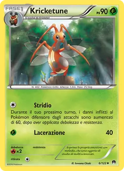 Carta Kricketune dell'espansione Turbo Crash, numero 6/122