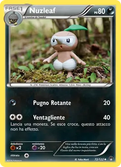 Carta Nuzleaf dell'espansione Turbo Crash, numero 72/122