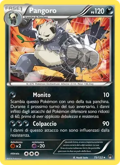 Carta Pangoro dell'espansione Turbo Crash, numero 75/122