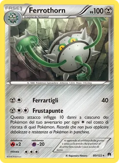 Carta Ferrothorn dell'espansione Turbo Crash, numero 80/122