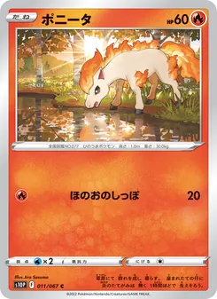 Kartu Ponyta dari Space Juggler, nomor 011/67