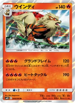 Kartu Arcanine dari Double Blaze, nomor 009/95