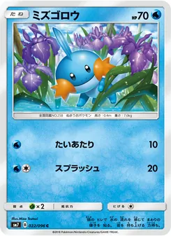 Kartu Mudkip dari 裂空のカリスマ, nomor 022/96