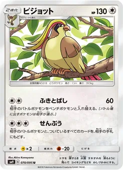 Kaart Pidgeot uit Tag Bolt, nummer 070/95