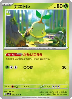 Kartu Turtwig dari Wild Force, nomor 003/71