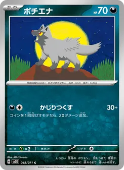 Kartu Poochyena dari Wild Force, nomor 048/71